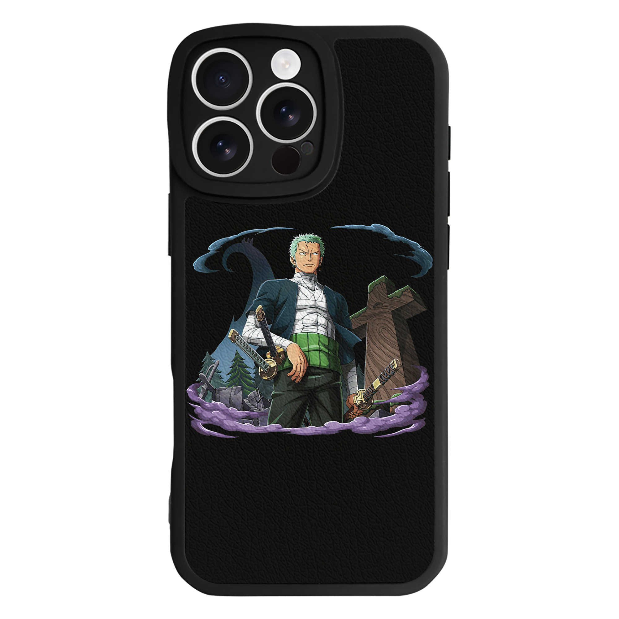 （画像用） ワンピース ロロノア・ゾロ ONE PIECE Roronoa Zoro 【iPhone 16シリーズ対応】シリコンスマホケース（レザー調） 材質：シリコン